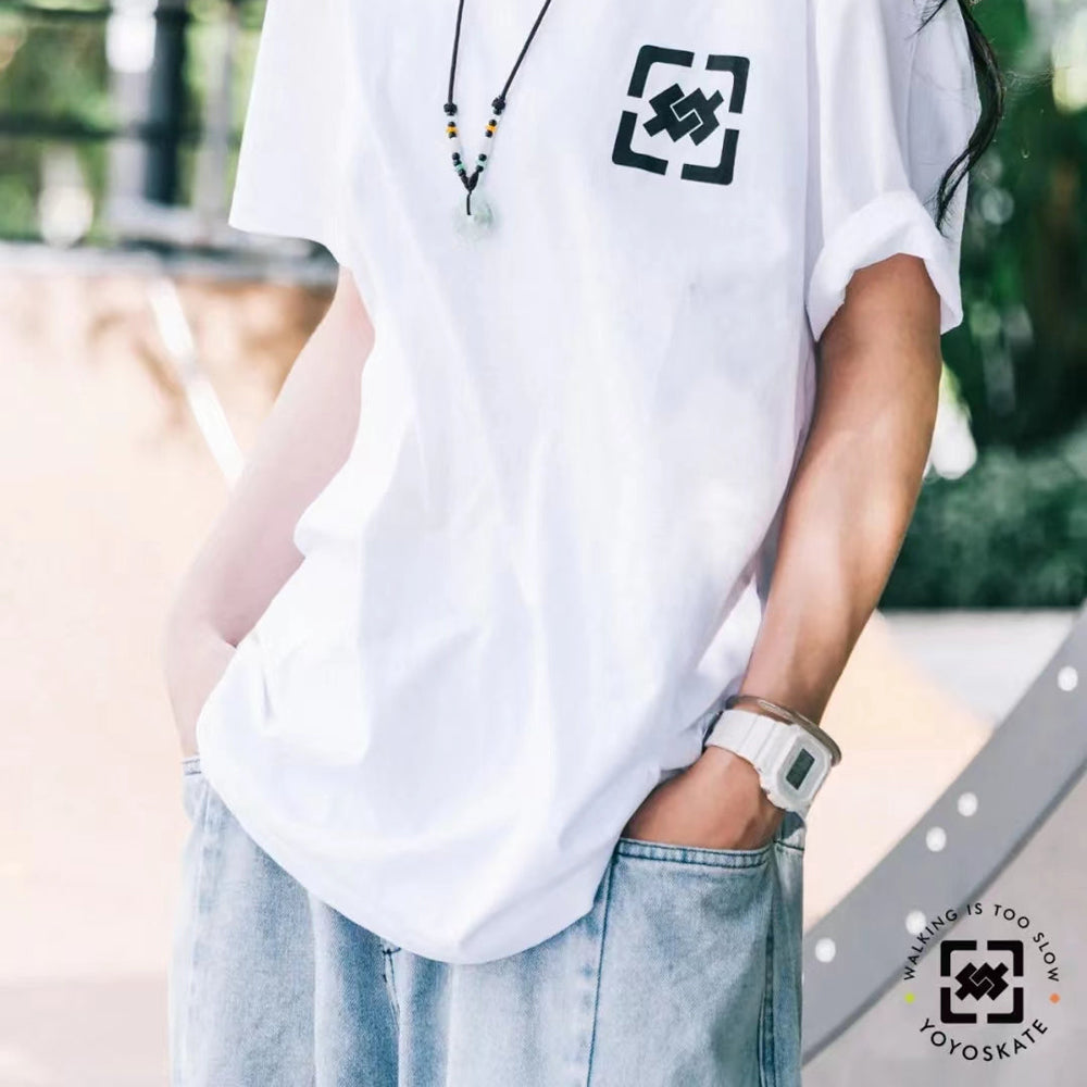 Sago Cotton Minimalism Basic Tee White