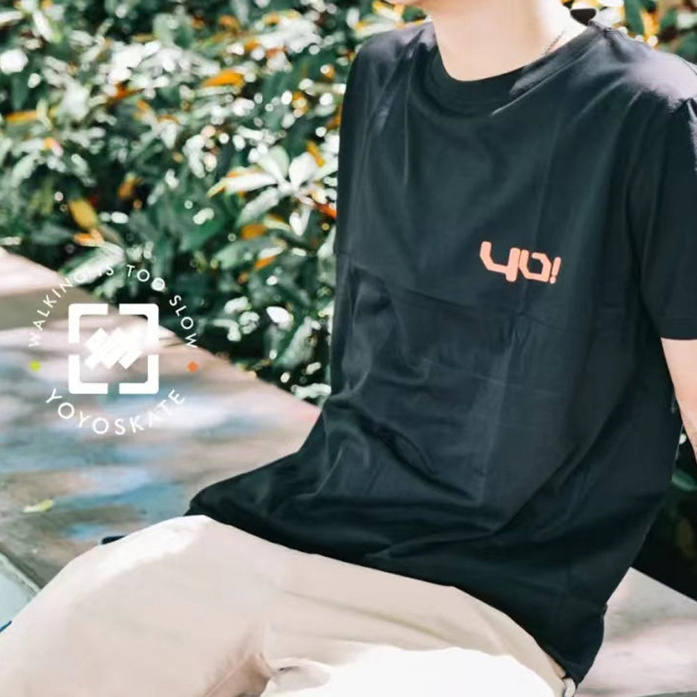 Sago Cotton Minimalism Basic Tee Black