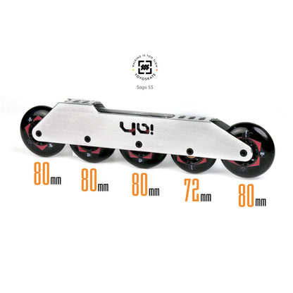 165mm Sago 5S 5x80/72mm 316mm silver + Wheels Set