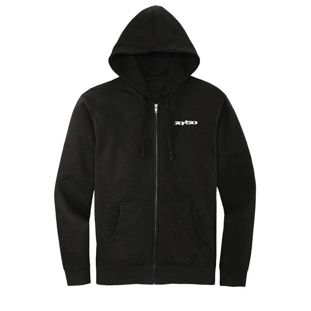 Stamp Logo Zipper Hood Black
