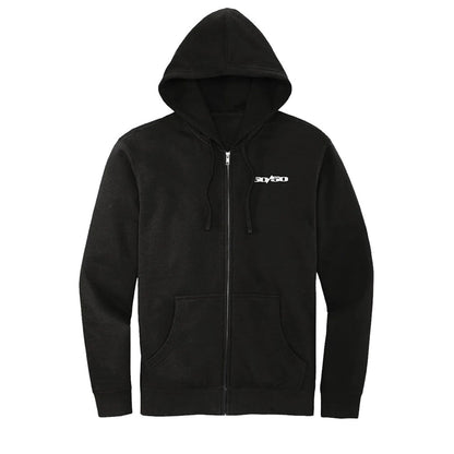 Stamp Logo Zipper Hood Black